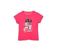 Barbie T-Shirt a Mezze Maniche per Bambine e Ragazze, a Tinta Unita, 100% Cotone (IT, età, 4 Anni, Fucsia)