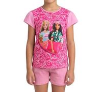 Barbie Maglietta e Pantaloncini per Ragazze, Completo Pigiama Set di 2 Pezzi da Bambina, Confezione Regalo Inclusa, Taglie 3 a 8 Anni (IT, età, 6 Anni, Regular, Rosa)