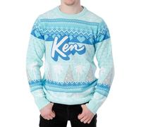 Barbie Maglione Natalizio Ken | Maglione Natale | Natale Pullover | Blu | XXL
