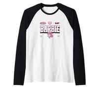 Barbie Malibu 1959, Design Pop Art Rosa, Stile retrò Maglia con Maniche Raglan