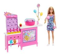 Barbie - Malibu e chiosco zucchero filato, set con bambola e 20 accessori inclusi, ispirato alla serie Mysteries: Beach Detectives, giocattolo per bambini, 3+ anni, JFV67