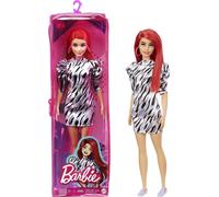 Barbie: Mattel - Fashionista Doll #168 / Bambola Con Capelli Rossi, Vestito Zebr
