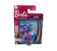 Barbie Mattel HFG34 Dreamtopia Lollipop Unicorn Glitter Criniera Mini Unicorn Personaggio Gioco per Bambini 5 cm Viola Piccolo