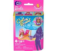 Barbie Mattel Mega Bloks Color Reveal - Beach Day Micro-Doll (HHP88)