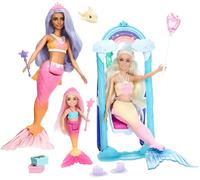 Barbie Mermaid Play Set with 3 Mermaid Dolls and Dreamtopia Accessories