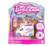 Barbie Mini BarbieLand - Clinica di Primo Soccorso e Veicolo, playset mini studio medico con mini bambola Barbie inclusa, effetto cambia colore, giocattolo per bambini, 4+ anni, JCR34