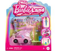 Barbie Mini BarbieLand Doll & Toy Vehicle Set, 1.5-inch Barbie Doll & Convertibl