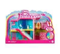 Barbie Mini BarbieLand - Mini Casa dei sogni 2, playset con bambola Barbie da 3,8 cm a sorpresa, mobili, accessori, ascensore e piscina inclusi, giocattolo per bambini, 4+ anni, HYF46