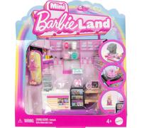 Barbie Mini BarbieLand - Playset da collezione con pasticceria, postazione per macchina da caff per bambole da 1,5 pollici, espositore per dolci