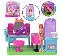 Barbie Mini BarbieLand - Salone di bellezza con bambola mini Barbie mobile