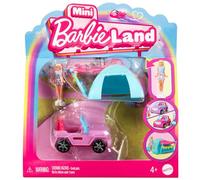 Barbie Mini BarbieLand - Set mini Auto Jeep fuoristrada e bambola, playset bambola Barbie da 3,8 cm e veicolo con sorpresa cambia colore in acqua calda e fredda, giocattolo per bambini, 4+ anni, HYF43