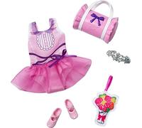 Barbie: My First Barbie Clothes, confezione alla moda per bambole prescolari da 34,3 cm, body tutù con accessori per danza e danza