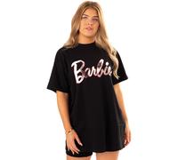 Barbie Nero Logo T-shirt oversize a maniche corte Donne