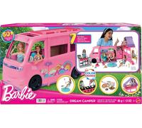 Barbie Dream Camper Playset with Roof Tent, Swing Chair, Fishing Pond, BBQ Grill