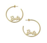 Barbie Orecchini a cerchio con logo Script, Zinco, Nessuna pietra preziosa