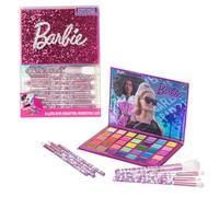 Barbie - Palette di ombretti a 35 pozzetti, colori brillanti e opachi, sfumabili pigmentati, 8 pennelli per l'applicazione dai 8 anni in su, perfetti per feste, pigiama party e makeover, da Townley