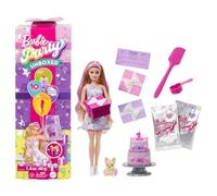 Barbie Party Surprise - Birthday Bows, bambola con 10 accessori a sopresa, effet