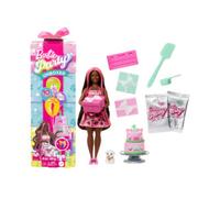 BARBIE PARTY UNBOXED - SHIMMERIN' HEARTS SERIE COMPLEANNO DEL CUCCIOLO, BAMBOLA CON 10 ACCESSORI A SOPRESA