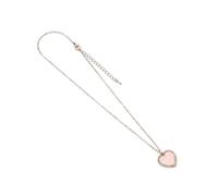Barbie™ Collana con ciondolo a forma di cuore smaltato rosa con cristallo, Misura unica, Zinco