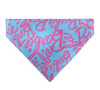 Barbie Pet Bandana Barbie Autograph Script Scattered Blue Pink Slip On Collar Ba
