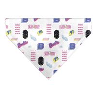 Barbie Pet Bandana Barbie Enjoy Today Text and Icons Collage White Pinks Blues S