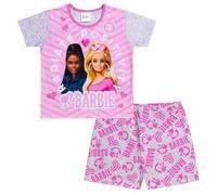 Barbie Pigiama corto in cotone per ragazze, comodo ed elegante, traspirante, per ragazze, Grigio, 5-6 Years