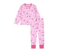 Barbie Pigiama da bambina, 100% cotone, pigiama lungo per ragazze, abbigliamento regalo per bambole, prodotto ufficiale, rosa, 6-7 Years