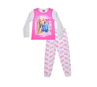 Barbie Pigiama da bambina ufficiale Mattel lungo rosa, rosa, 6-7 Anni