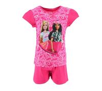 Barbie Pigiama Estivo per Bambina, 2 Pezzi, con Logo e Stampa (IT, età, 4 Anni, Regular, Fucsia)
