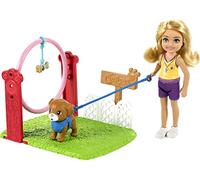Barbie Playset Addestratrice di Cani con Bambola Chelsea Bionda, Cagnolino e Tanti Accessori,Giocattolo per Bambini 3+Anni,GTN62