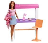Barbie Camera da Letto Arredamenti con Bambola Scrivania e Accessori FXG52 Matte