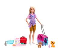 BARBIE PLAYSET DEI CUCCIOLI CON TRASPORTINO E ACCESSORI