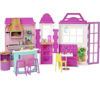 Barbie - Playset Il Ristorante con Oltre 30 Accessori da Cucina e 6 Aree da Gioco, Bambola non Inclusa, Giocattolo per Bambini 3+Anni, GXY72