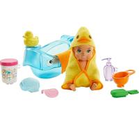 Barbie Playset Pappa e Bagnetto con Bambola Bebè Cambia Colore e Accessori, 3+ Anni, GHV84