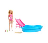 Barbie Playset Piscina - Bambola Bionda, Scivolo e Accessori