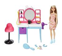 Mattel HKV00 Barbie Playset Salone di Bellezza con Accessori