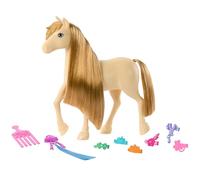 Barbie - Pony Tornado, cavallo con lunga criniera da acconciare e pettinare e accessori, ispirato alla serie Netflix I misteri di Barbie - Alla ricerca del cavallo scomparso, 3+ anni, HXJ36