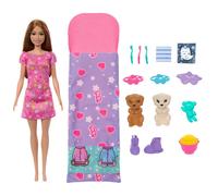 Barbie Pop en Speelset met 2 speelgoedhondjes en meer dan 10 accessoires, puppys