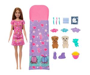 Barbie Pop en Speelset met 2 speelgoedhondjes en meer dan 10 accessoires, puppys