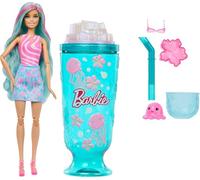 Barbie Pop Reveal Bambola con accessori, serie Sea Slushy, con animale domestico e 8 sorprese, tra cui slime sensoriale e capelli che cambiano colore, JKF62