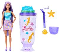 Barbie Pop Reveal e accessori, bambola fashion e animaletto Serie Sea Slushy, 8 sorprese con slime sensoriale e capelli cambia colore, JKF61