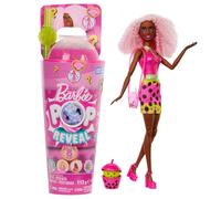 Barbie - Pop Reveal Serie Bubble Tea, bambola alla moda Berry Bliss profumata con cucciolo e 8 accessori a sorpresa con effetto cambia colore, giocattolo per bambini, 3+ anni, HTJ20