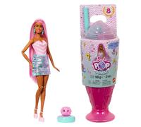Barbie - Pop Reveal Serie Dolcetti, bambola a tema Sweet Swirl con cucciolo e 8 sorprese con effetto cambia colore inclusi, giocattolo per bambini, 3+ anni, JFY62