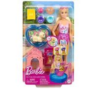 Barbie Puppy Pool Party bambola con piscina e cuccioli playset