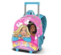 Barbie Rainbow-Zaino 3D con Ruote Piccolo, Rosa, 13 x 28 cm, Capacità 12,5 L
