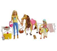 Barbie, Ranch di Barbie e Chelsea, Playset Giocattolo con Due Bambole, Cavalli e Accessori, per Bambini 3 + Anni, GLL70, Imballaggio Sostenibile
