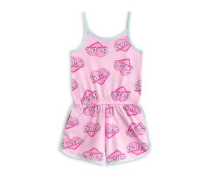 Barbie Rosa Heart Logo Tutina corta senza maniche Ragazze