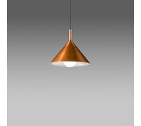 BARBIE S/P - LAMPADARIO A SOSPENSIONE IN ALLUMINIO RAME/BIANCO OPACO 1 LUCE ATTACCO E27 D.30CM