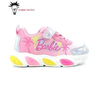 Barbie Scarpe Bambina a Strappo con Luci Sportive Rosa Comoda Leggera Estiva