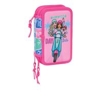 BARBIE - School Pencil Case with 37 Tools Included, Children's Pencil Case, Chil